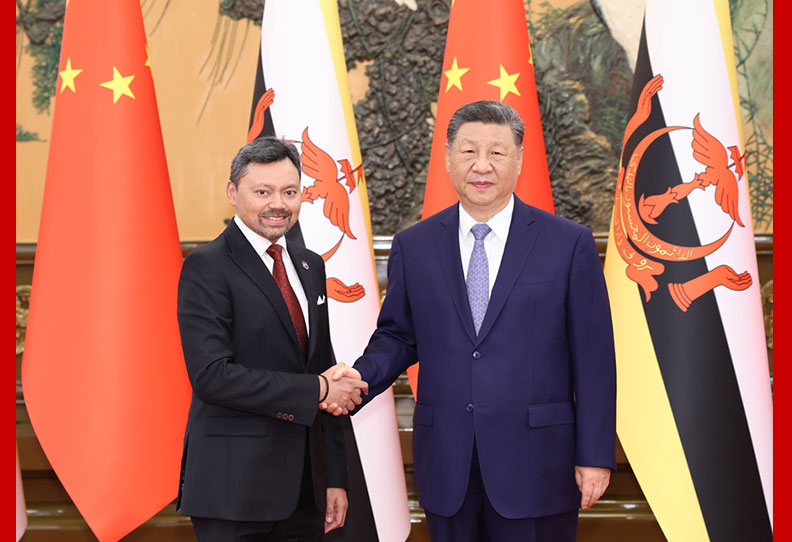 习近平会见文莱王储比拉