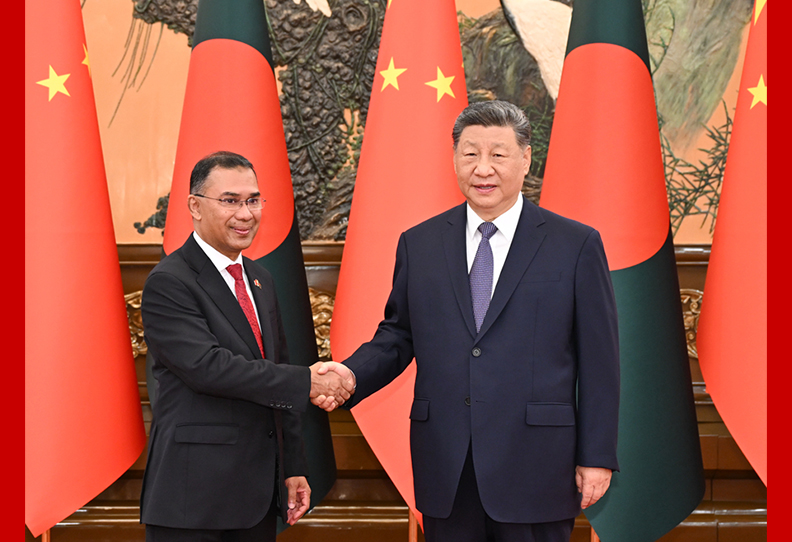 习近平会见孟加拉国总理塔里克
