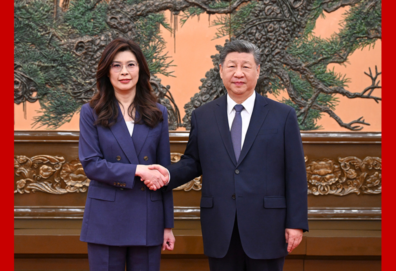 习近平总书记会见中国国民党主席郑丽文